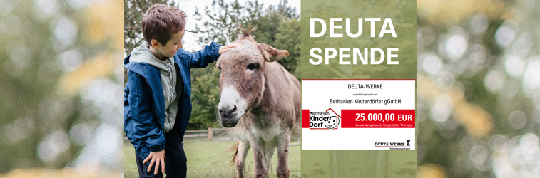 25.000 Euro für die tiergestützte Therapie: DEUTA-WERKE unterstützt das Bethanien Kinderdorf Refrath