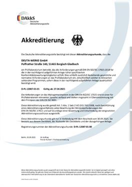Akkreditierungsurkunde