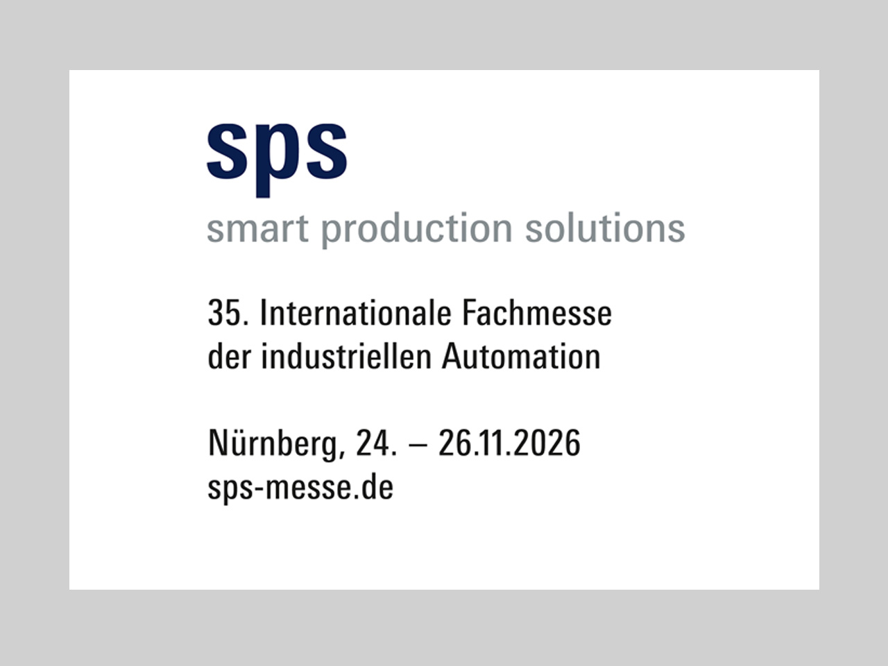 SPS – Smart Production Solutions, Nürnberg, Deutschland