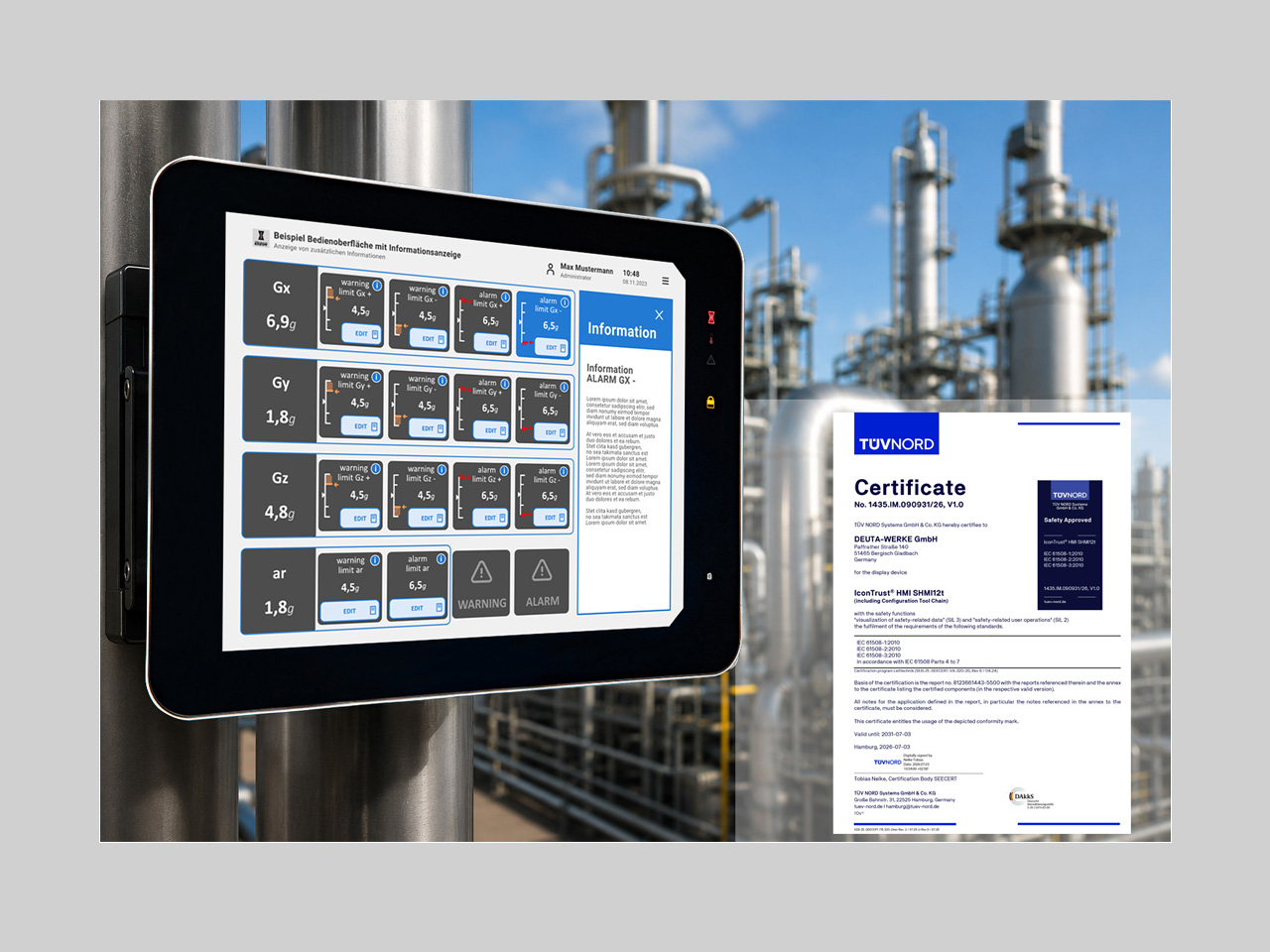 IconTrust® HMI erreicht die TÜV-NORD-Zertifizierung für Functional Safety gemäß IEC 61508